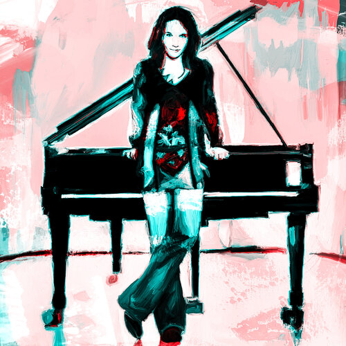 Hélène Grimaud di Holger Mühlbauer-Gardemin, Pittura in vendita su Singulart