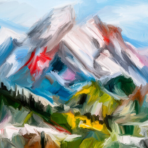 Berge by Holger Mühlbauer-Gardemin, Painting for Sale on Singulart