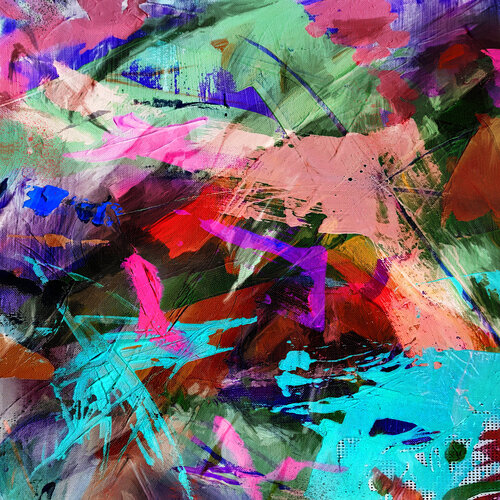 Abstraktion in braun weiß rotorange van Holger Mühlbauer-Gardemin, Schilderij te koop op Singulart