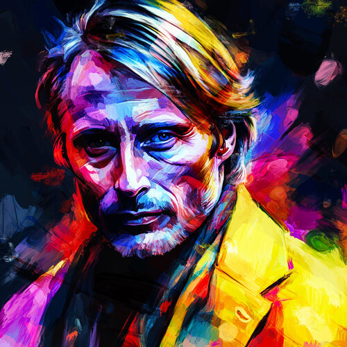 Mads Mikkelsen par Holger Mühlbauer-Gardemin, Peinture en vente sur Singulart