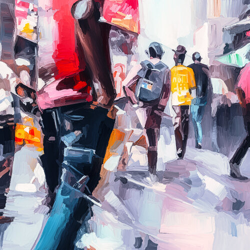 Citywalk di Holger Mühlbauer-Gardemin, Pittura in vendita su Singulart