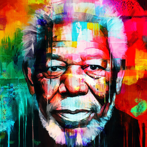 Morgan Freeman by Holger Mühlbauer-Gardemin, Painting for Sale on Singulart