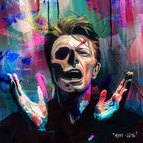 David und der Tod van Holger Mühlbauer-Gardemin, Schilderij te koop op Singulart