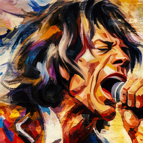 Mick sings van Holger Mühlbauer-Gardemin, Schilderij te koop op Singulart