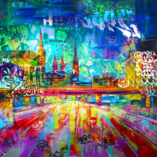 Mad Hamburg de Holger Mühlbauer-Gardemin, Pintura a la venta en Singulart