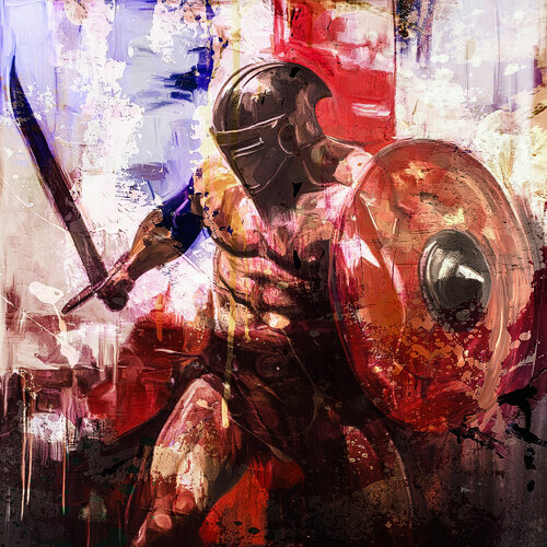 Warrior di Holger Mühlbauer-Gardemin, Pittura in vendita su Singulart