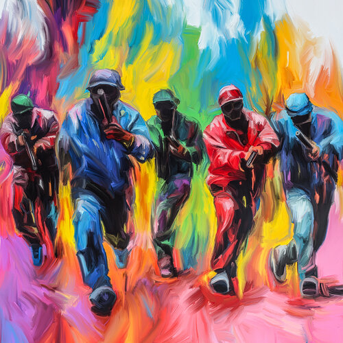 Gangsterrapper par Holger Mühlbauer-Gardemin, Peinture en vente sur Singulart