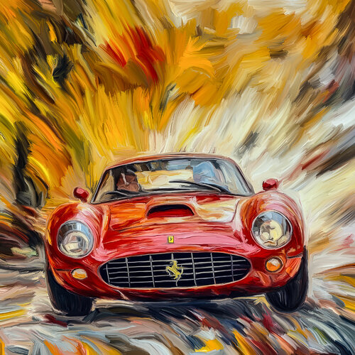 Ferrari in Fahrt de Holger Mühlbauer-Gardemin, Pintura a la venta en Singulart