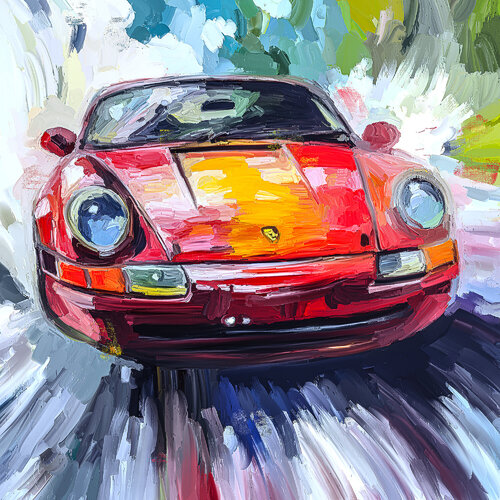 Porsche in Aktion di Holger Mühlbauer-Gardemin, Pittura in vendita su Singulart