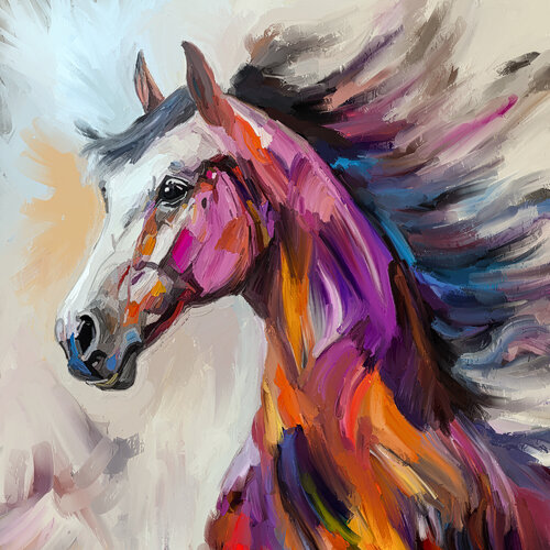 Wild Horse de Holger Mühlbauer-Gardemin, Pintura a la venta en Singulart