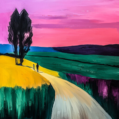 Weißer Weg par Holger Mühlbauer-Gardemin, Peinture en vente sur Singulart