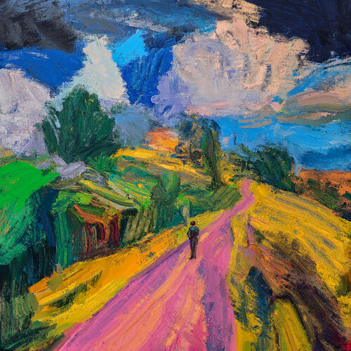 Rosa Weg de Holger Mühlbauer-Gardemin, Pintura a la venta en Singulart