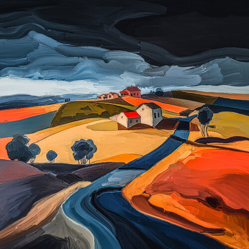 Gewitterlandschaft by Holger Mühlbauer-Gardemin, Painting for Sale on Singulart