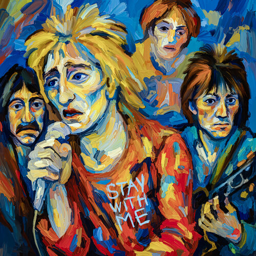 Rod Steward and The Faces von Holger Mühlbauer-Gardemin, Malerei kaufen auf Singulart