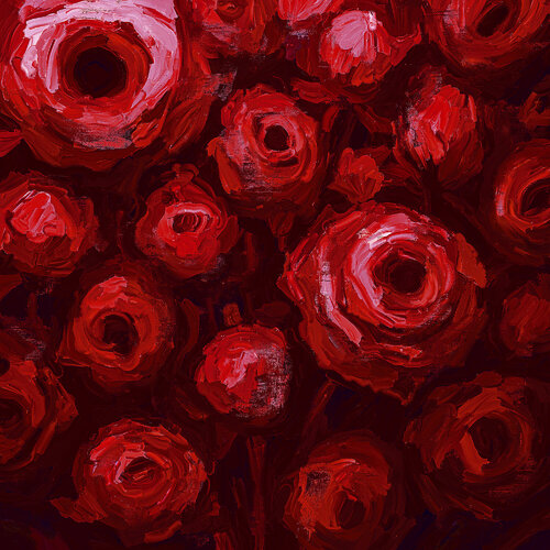 Rosenmeer von Holger Mühlbauer-Gardemin, Malerei kaufen auf Singulart