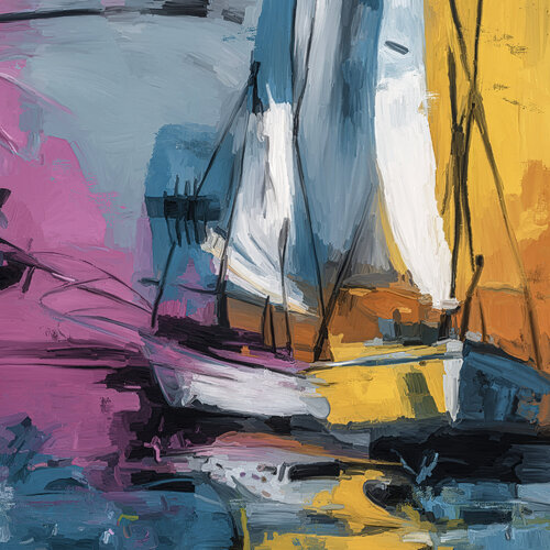 Yellow Sailor de Holger Mühlbauer-Gardemin, Pintura a la venta en Singulart