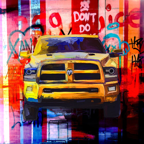 Dodge RAM di Holger Mühlbauer-Gardemin, Pittura in vendita su Singulart