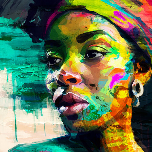 Black Woman par Holger Mühlbauer-Gardemin, Peinture en vente sur Singulart