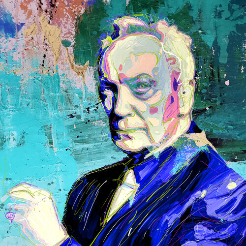Udo Kier di Holger Mühlbauer-Gardemin, Pittura in vendita su Singulart