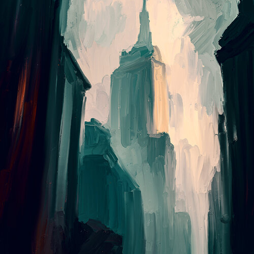 Skyscraper par Holger Mühlbauer-Gardemin, Peinture en vente sur Singulart