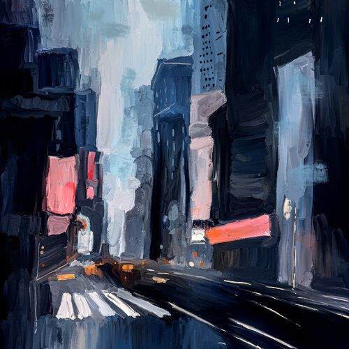 Streetview New York von Holger Mühlbauer-Gardemin, Malerei kaufen auf Singulart
