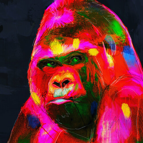 Gorilla von Holger Mühlbauer-Gardemin, Malerei kaufen auf Singulart
