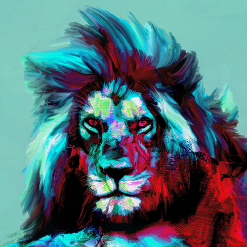 Löwe von Holger Mühlbauer-Gardemin, Malerei kaufen auf Singulart