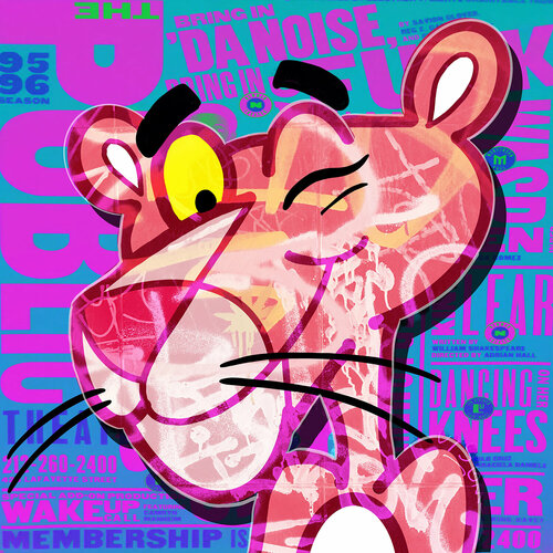 PINK PANTHER di Holger Mühlbauer-Gardemin, Pittura in vendita su Singulart
