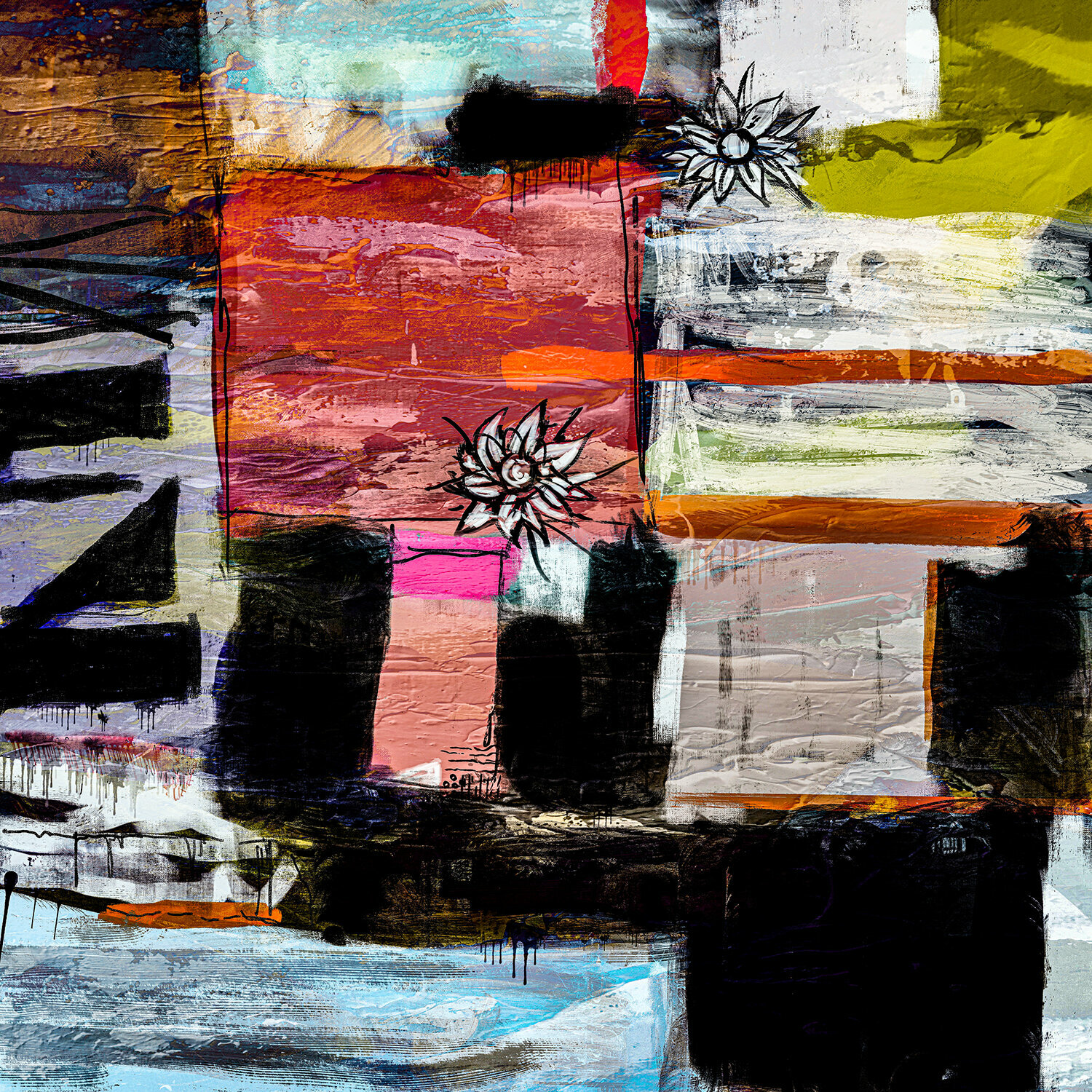 Abstrakt mit Blumen Holger Mühlbauer-Gardemin