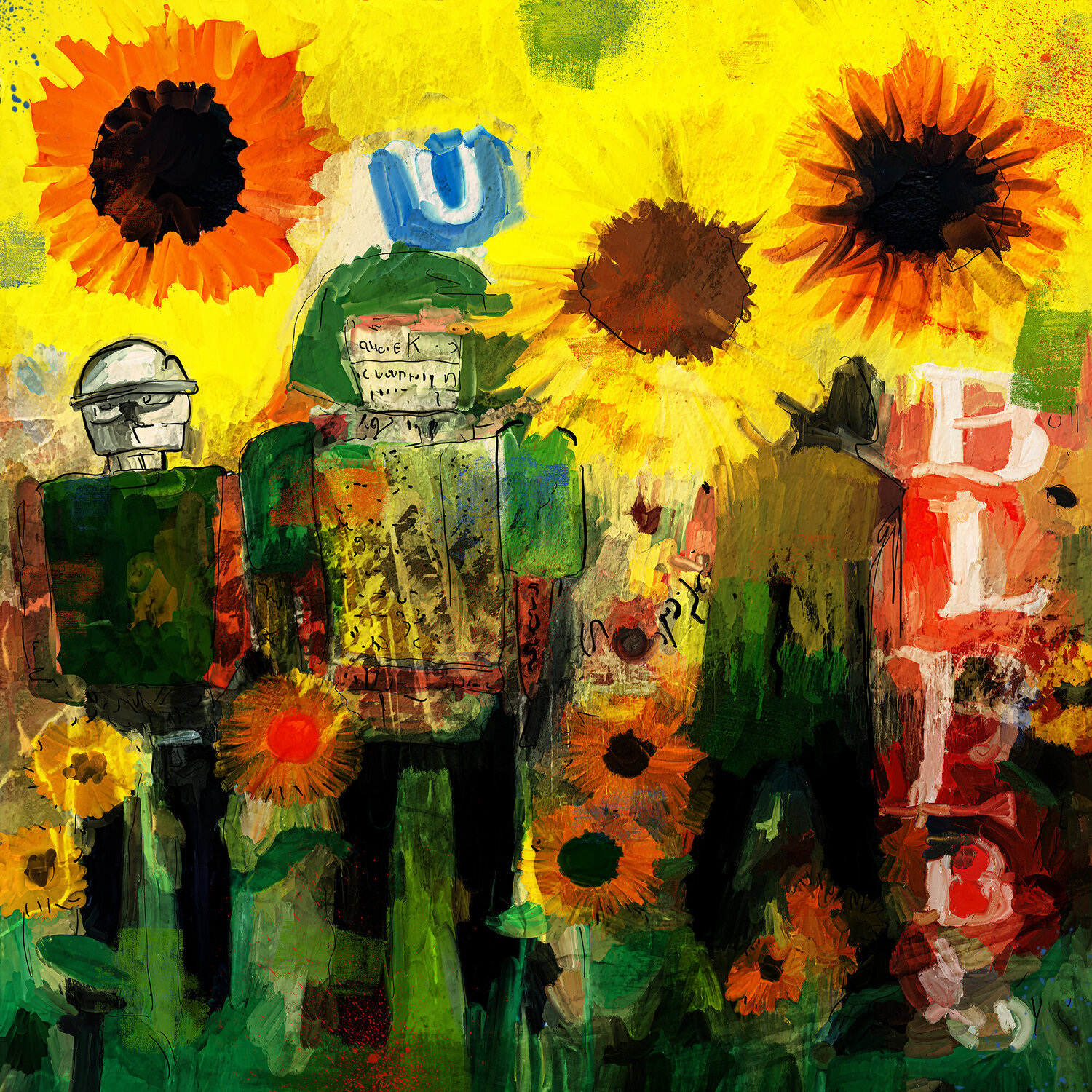 Sonnenblumen und Soldaten Holger Mühlbauer-Gardemin Digital zu verkaufen