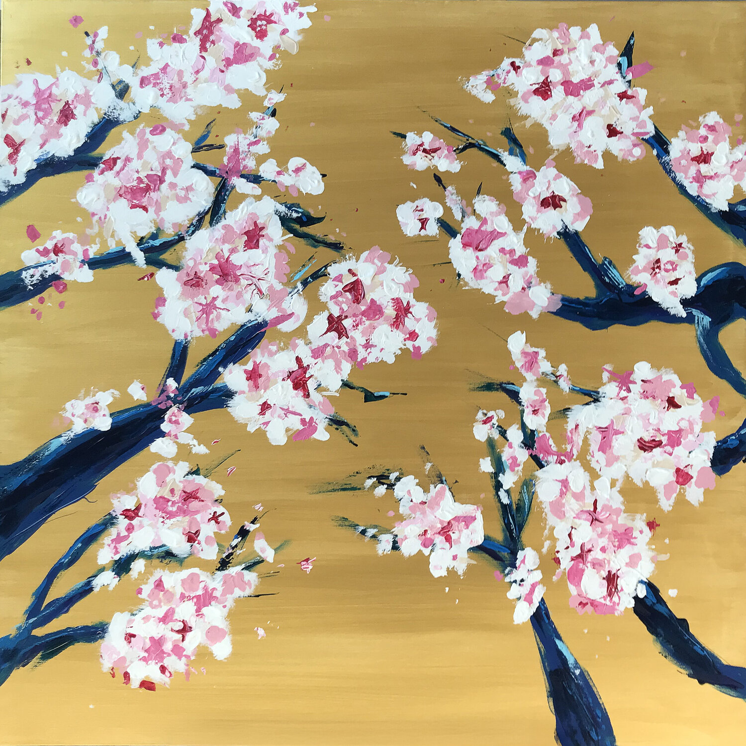 Golden Cherryblossom 1000 Holger Mühlbauer-Gardemin Originalgemälde zu verkaufen