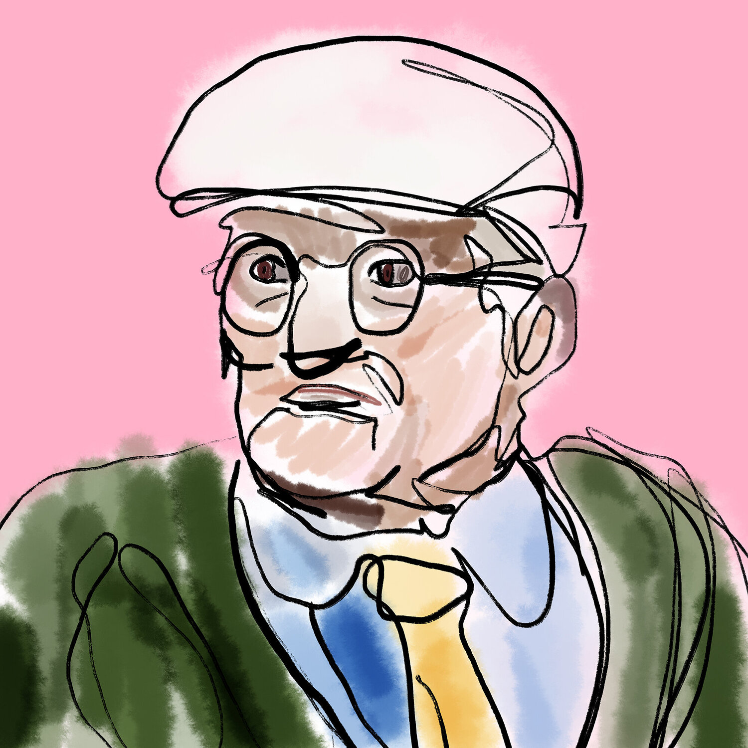 David Hockney Holger Mühlbauer-Gardemin Origineel schilderij te koop