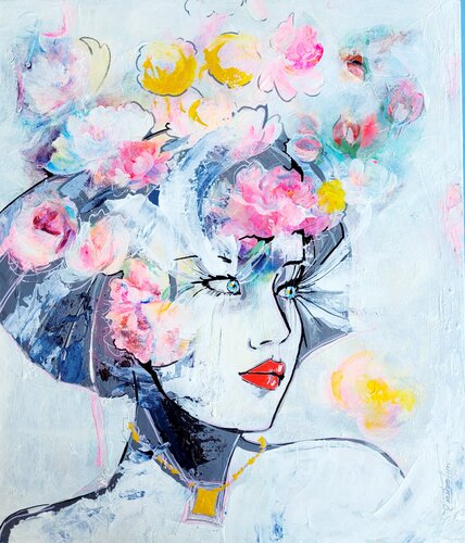 L'Esprit  fleurale di Elisabeth Constantin, Pittura in vendita su Singulart
