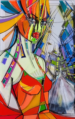 Les lignes destinées von Elisabeth Constantin, Malerei kaufen auf Singulart