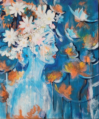 Fleurs de maquillage di Elisabeth Constantin, Pittura in vendita su Singulart