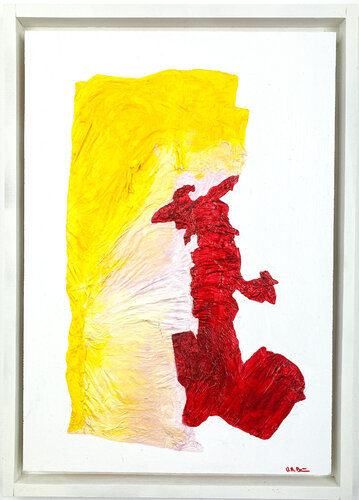 Tiny Trail- Yellow van Vanessa Breuer, Schilderij te koop op Singulart