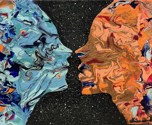 Universe of Love and Complicity di Monica Mauriello, Pittura in vendita su Singulart
