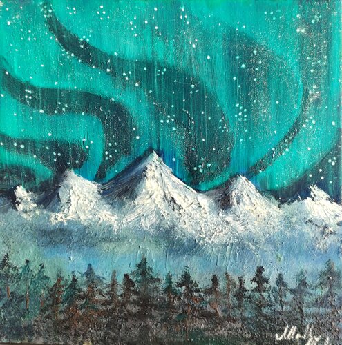 Northern Lights di Monica Mauriello, Pittura in vendita su Singulart