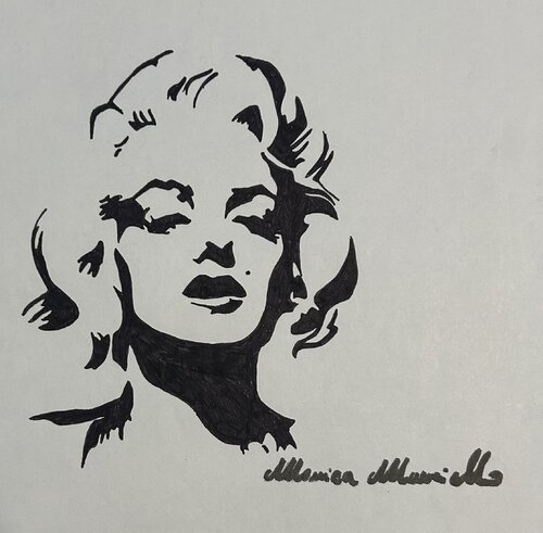 Marilyn Monroe von Monica Mauriello, Zeichnungen kaufen auf Singulart