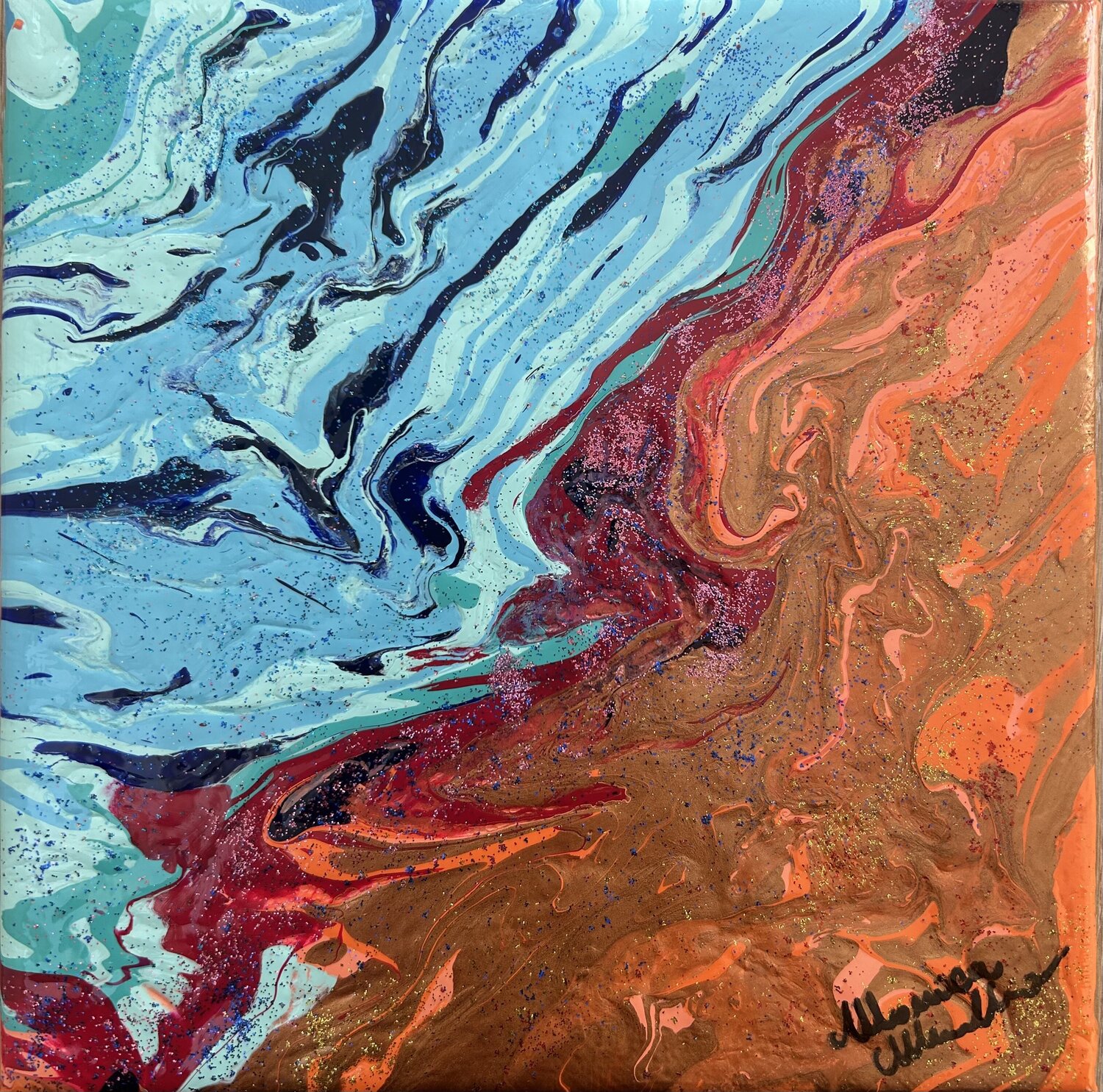 Cascade Monica Mauriello Peinture originale à vendre