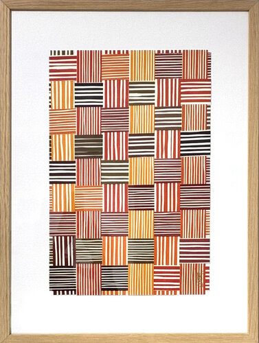 COLOURED CRISS-CROSS von Carol Welsch, Werk auf Papier kaufen auf Singulart