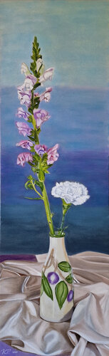 Ascension of the carnation and snap dragon di Kevin Pham, Pittura in vendita su Singulart