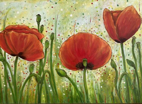 Blumenwiese de Nina Geisler, Pintura a la venta en Singulart
