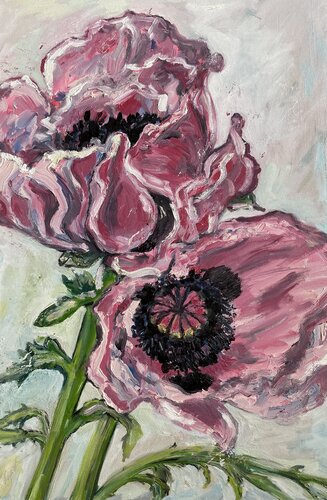 Mohnblüten de Nina Geisler, Pintura a la venta en Singulart