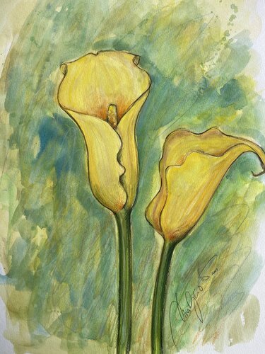 Calla par Nina Geisler, Œuvre sur papier en vente sur Singulart