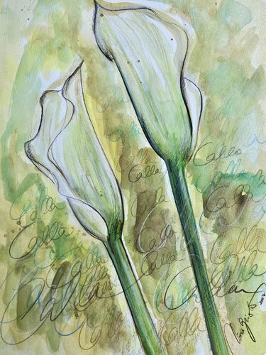 Calla by Nina Geisler, Work on Paper for Sale on Singulart