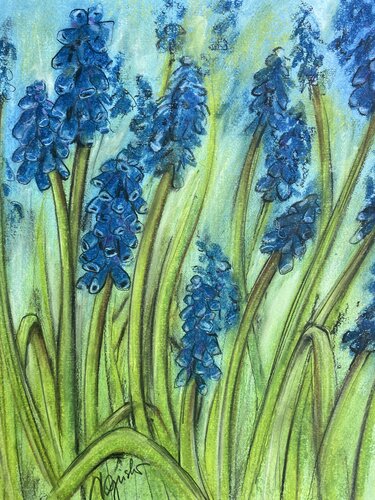 Traubenhyazinthen by Nina Geisler, 종이 for Sale on Singulart