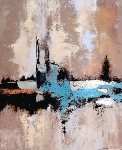 City on the water de Irina Moiseeva, Pintura a la venta en Singulart