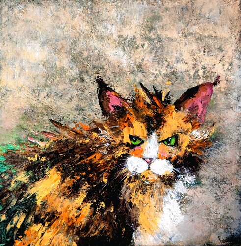 The Cat von Irina Moiseeva, Malerei kaufen auf Singulart