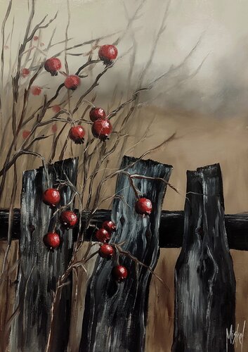 "Rose-hip " by Mishel Alekyan, Painting for Sale on Singulart